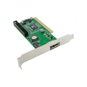 Controller PCI cu iesiri e-SATA + SATA + IDE